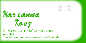 marianna kosz business card